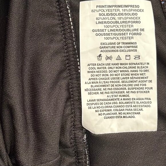 fit 4 ur Thighs Black/Floral Print One Piece Women's Dress Swimsuit Size 8 - Picture 8 of 8